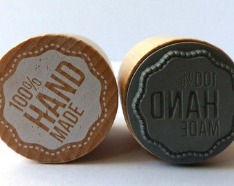 Stamp round 100% HANDMADE