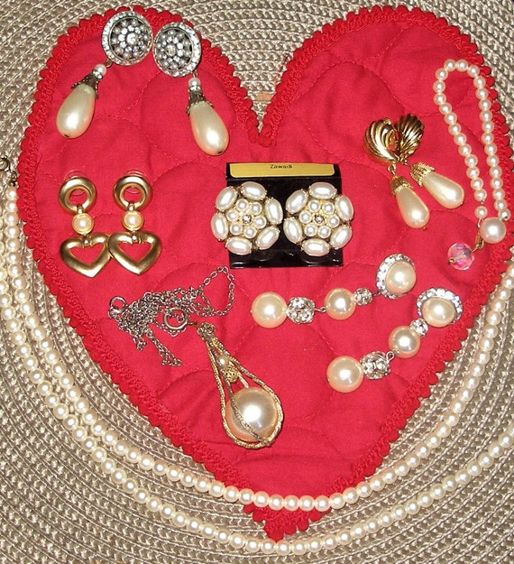 Vintage Faux PEARL ESTATE JEWELRY