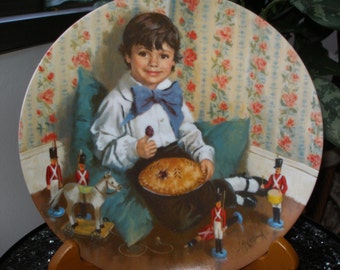 JOHN MCCLELLAND Collector's Plate Little Jack Horner(with COA)