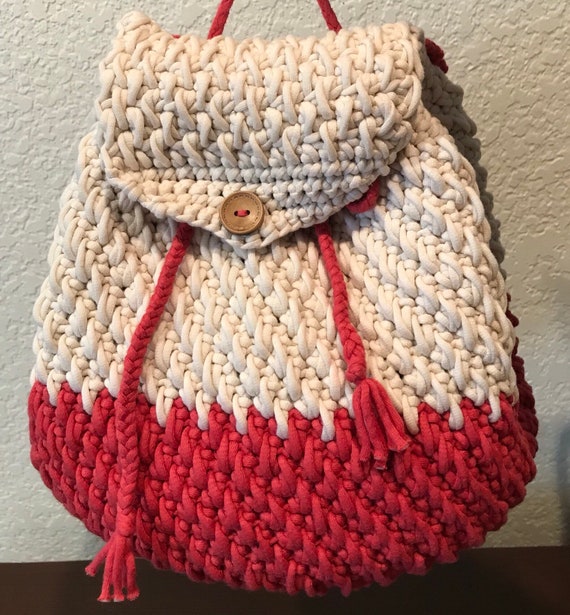 crochet strawberry backpack
