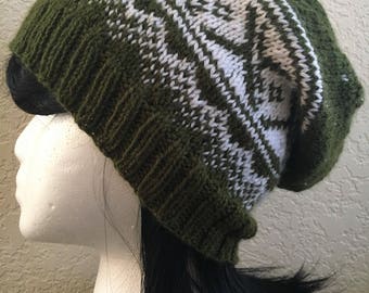 Nordic Night Beanie | Fair Isle Norwegian Beanie | Norwegian Style Knit Hat | Multiple Colors Available!