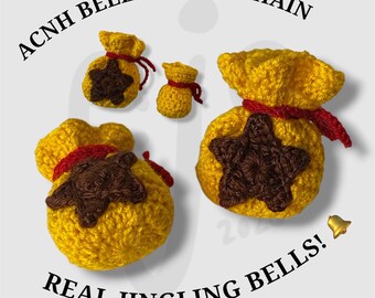AĊNH Inspired Bell Bag Keychain | Gaming Fandom Gifts | Jingling Keychain