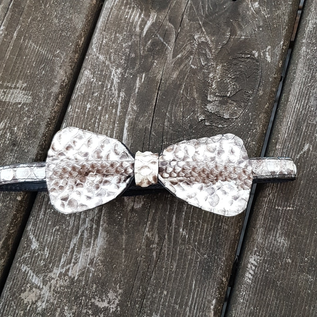 P1 Handmade Exotic Natural Python Snakeskin Leather Bow Tie. - Etsy