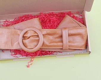 Soft Leather Jeans Belt Cinch Obi Women Waist