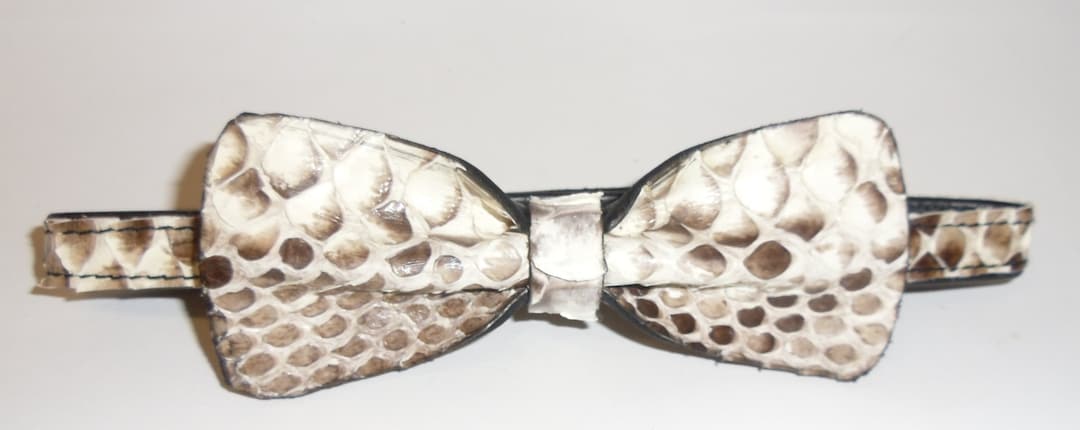 Vintage Natural Python Snakeskin Bow Tie P6 - Etsy