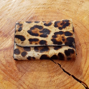 Leopard Print Leather Wallet