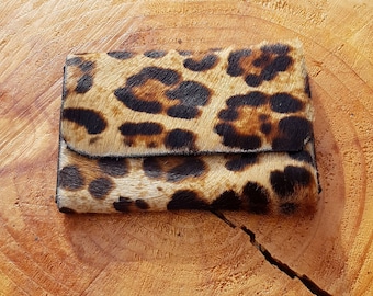 Leopard Print Leather Wallet