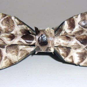 Vintage Natur Python Schlangenhaut Leder Fliege P5