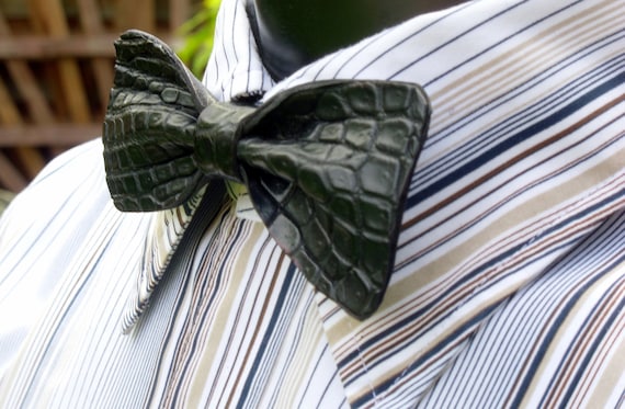 crocodile leather tie