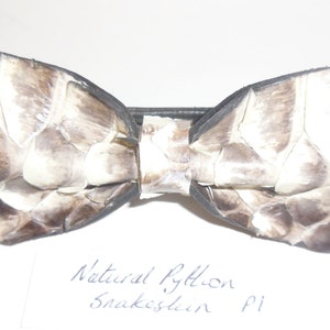 Vintage Natur Python Schlangenleder Fliege P1