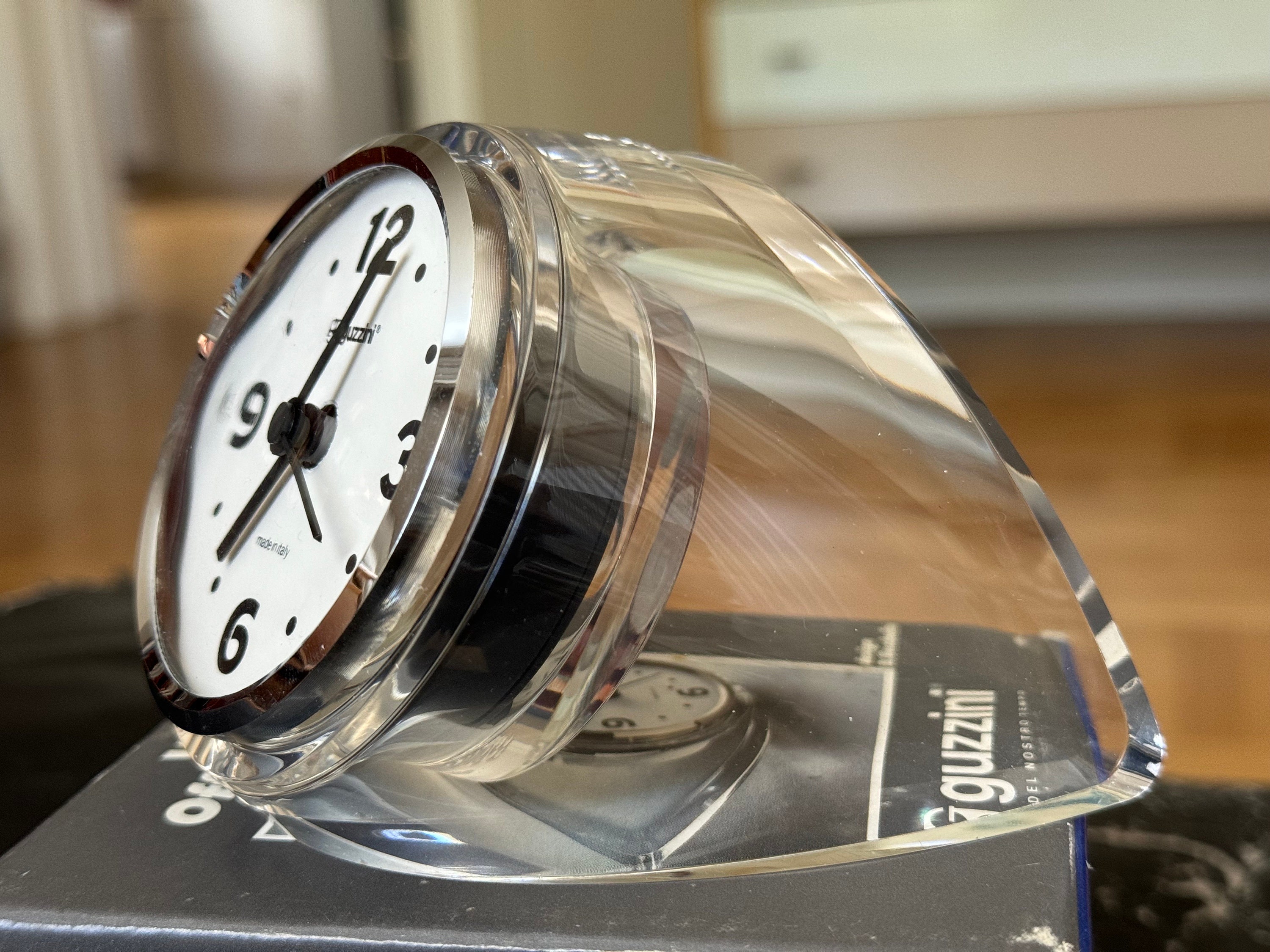 Guzzini Lucite Desk Clock - Etsy