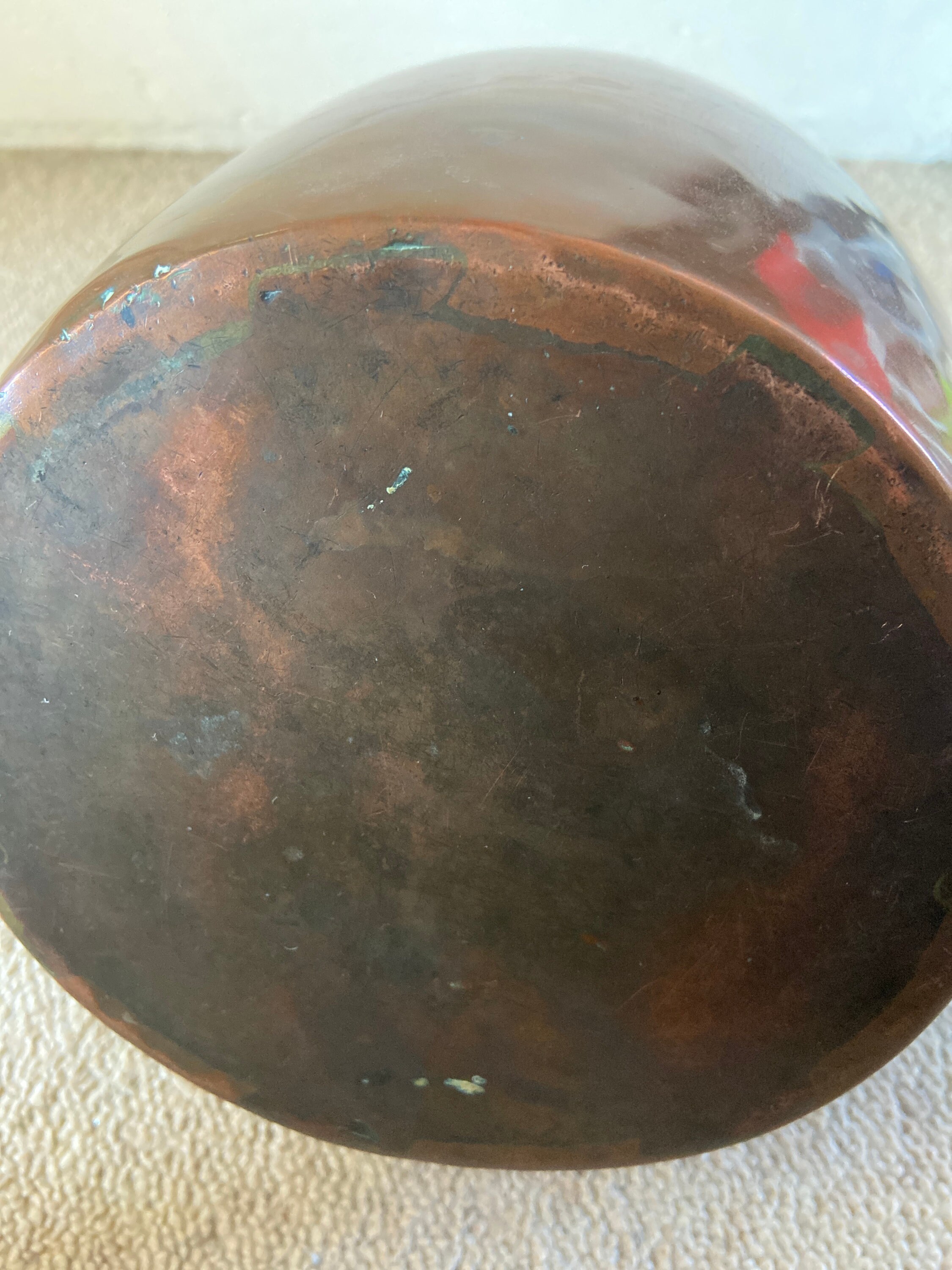 Large Copper Vintage Stove Top Kettle, Retro Stove Top Kettle, Antique