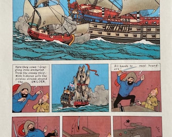 Your choice of Tintin poster / art print framed or unframed, from Adventures of Tintin series. Perfect gift for kids' room or comic fan.