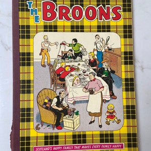 Anuario de cómics de los Broons de 1971, cómic vintage de la familia feliz de Escocia, los Broons de los años 70, regalo de cumpleaños retro, caricatura de Dudley Watkins