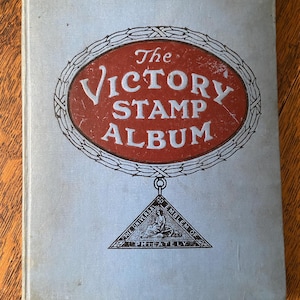 Álbum de sellos de la Victoria, con más de 300 sellos postales antiguos para coleccionistas, sellos antiguos de todo el mundo. Filatelia