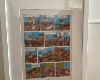 Muurkunstposter Kuifje uit het tijdschrift The Shooting Star, woondecoratie, housewarming, cadeau voor kinderen, jongens, stripfans