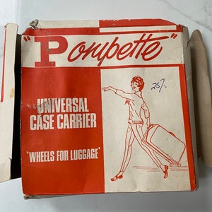 Vintage koła do bagażnika, Pompette Uniwersalne koła do bagażu. Unikalny przedmiot do aranżacji vintage lub stylizacji wnętrz