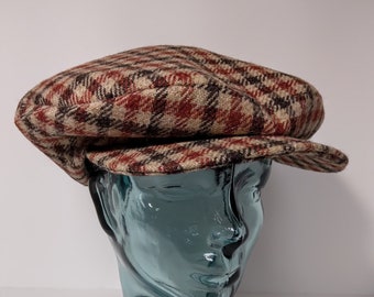 Gorra plana de 5 puntas estilo años 20-30, hecha a mano por encargo por Barry Simonds.