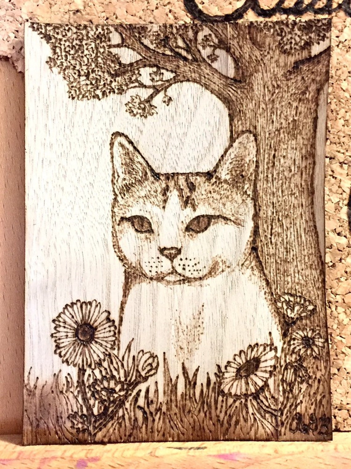 Wood Burning Cat in the Clearing Etsy