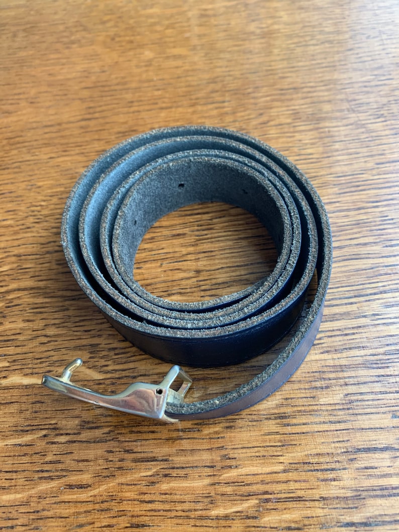 Retro Accessories Vintage Gold Eagle Buckle Belt Retro Navy Blue Genuine Leather Belt