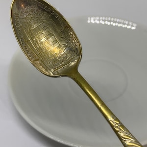 Antique Geo. E. Homer Boston Silver Plated Souvenir Spoon | Whittier Birthplace | Collectible Spoon