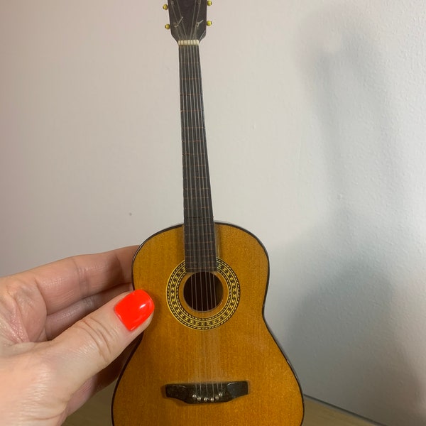 Vintage Handmade Small Guitar Model |  Musical Instrument | Gift for Musician | Collectables