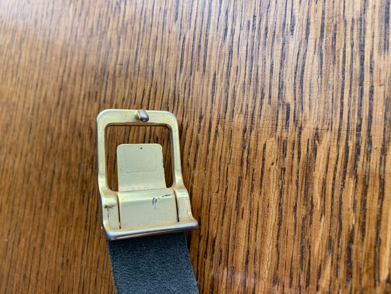 Retro Accessories Vintage Gold Eagle Buckle Belt Retro Navy Blue Genuine Leather Belt