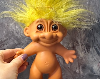 NEU! RUSS Berrie UK Ltd. Vintage Troll Puppe Gelbe Haare | Sammler Puppe