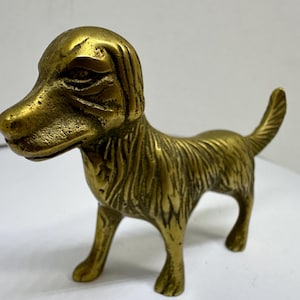 Vintage Solid Brass Spaniel Dog Figurine | Collectibles