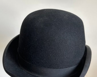 Antieke Vintage Dunn & Co. Groot-Brittannië zwarte bolhoed | Derby-hoed | Cola hoed
