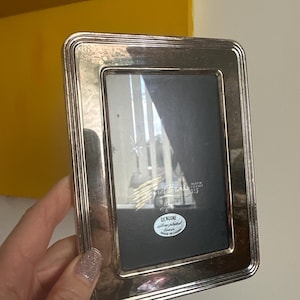 Vintage Design Solid Brass Silver Plated Photo Frame 3 x 5&#39;&#39;