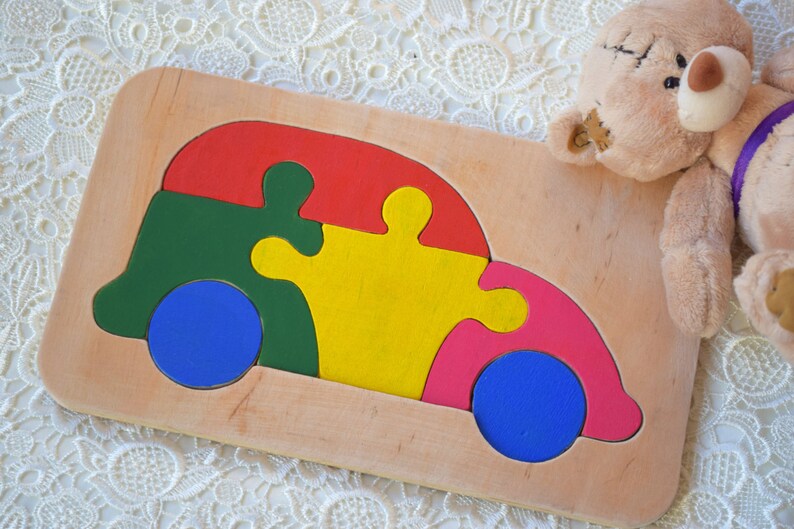Baby Wooden Toy Puzzle Dino Dinosaur Montessori Toy Dino Wooden Educational Animal Toys Puzzles Baby Shower Gift Organic Kids Game Waldorf Learning Game Sorting Stacking