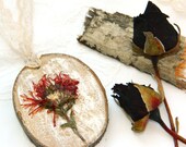 Getrocknete Blumen Halskette richtiger trocken gepressten Blumen Halskette botanische Schmuck Harz Schmuck Holz Schmuck Holz Halskette Floral Halskette Natural