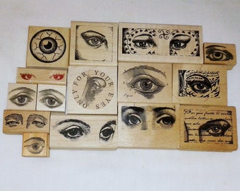 Choose Sm Vintage Eye Rubber Stamp Eyeball Vision Altered Art Collage Element Face Woman Judikins Limited Edition Leavenworth Jackson