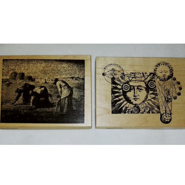 Choose Large Toybox Retired Fine Art Rubber Stamp Renaissance Impressionist Painting Sculpture Michelangelo Sistine Chapel Hands Goddess