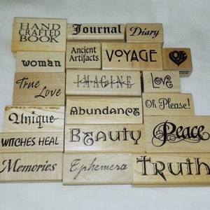 Ready Made Rubber Stamp - Creative Cute Alphabet Number Wooden Rubber Stamp Set