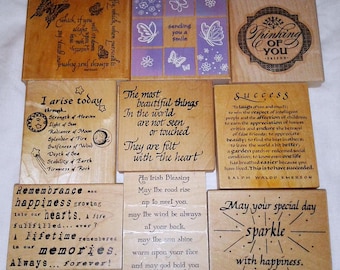 Choose Large Quote Saying Vintage Rubber Stamp Inspirational Irish Blessing Emerson Hawthorne
