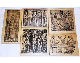 Choose Large RARE Toybox Rubber Stamp Ancient Art Roman Greek Gods Goddess Sculpture Statue