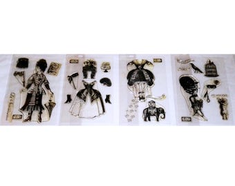 Choose Character Constructions Clear Stamp Set Art Paper Doll Queen of Tarts Belle Epoque Marie Antoinette