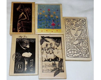 Choose Large Woman Rubber Stamp Lady Collage Victorian Antique Vintage Photo Garden Ballerina Ballet Fairy Goddess Girl Eclectic Omnibus