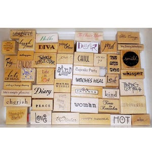 Choose X Small Power Word Rubber Stamp Phrase Wish Diva Altered Witches Woman Fly
