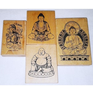 Choose Rare Buddha Rubber Stamp Buddhist Meditation Mindfulness Yoga Spiritual Journal Bodhisattva Fat Lotus Pose PSX Judikins Inkadinkado