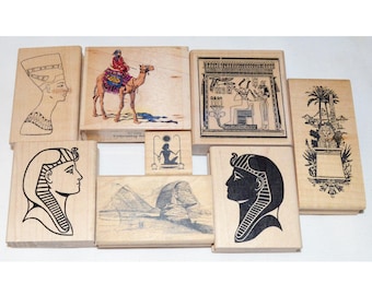 Choose Small Egyptian Rubber Stamp Ancient Egypt Pharaoh King Tut Queen Nefertiti Hieroglyphics