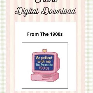 From The 1900s, digital needlepoint chart, instant PDF download