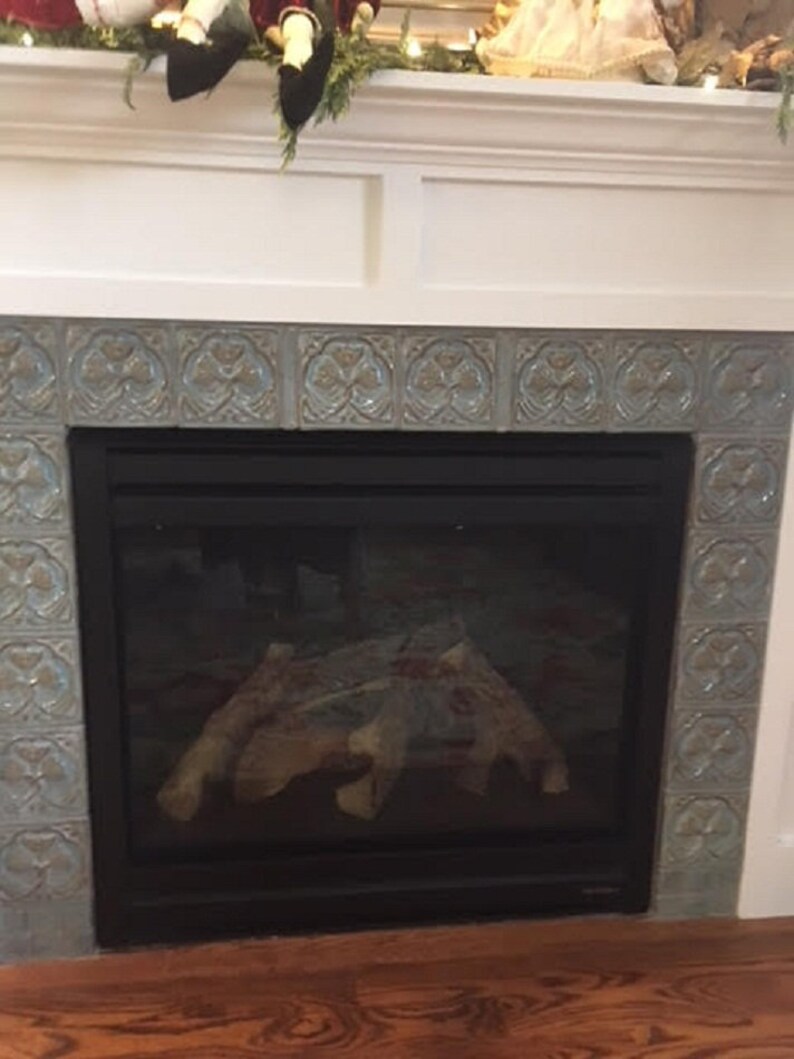 6x6 Decorative Tile Blue Kitchen Tile Fireplace Tile Flower Etsy