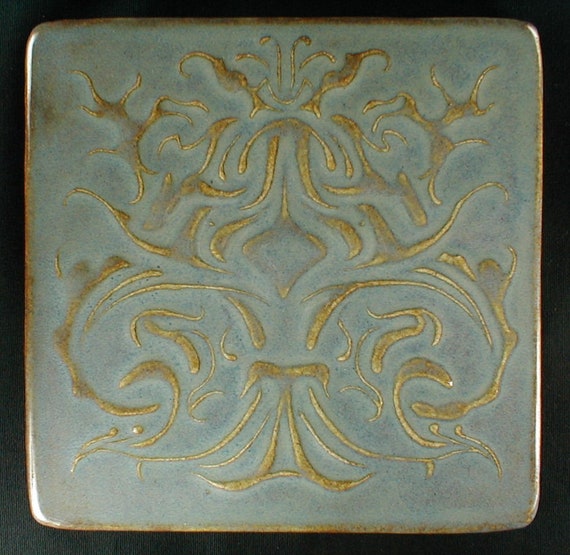 6x6 Azulejo Acento Azulejos De Cocina Azul Azulejos De La Etsy