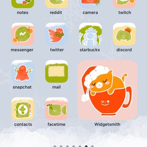 Premiumowe ikony aplikacji Catmas na okres świąteczny stworzone na iOS
