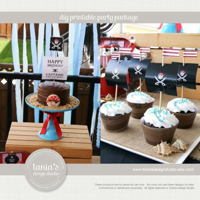 Pirate Printable Birthday Party Package by tania's design