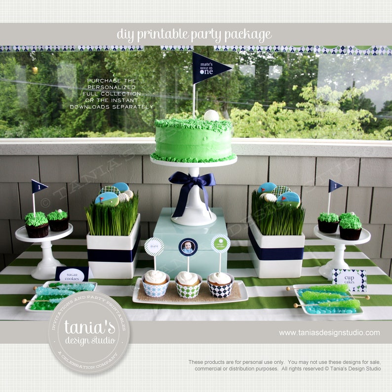 Golf Birthday Flag Cake Topper Hole in One Birthday Cake Etsy Australia