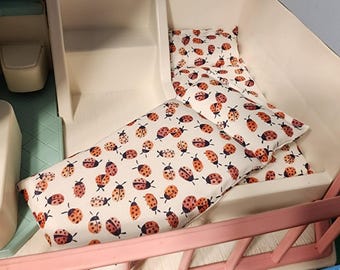 Vintage Little Tikes Doll House replacement mattresses -ASSORTED PATTERNS - Foam pair of mattresses (2) -